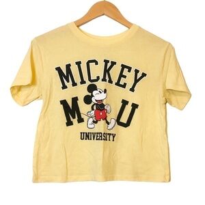 3/$25 🙌🏼 Disney Mickey Mouse University Cropped Graphic Tee Small